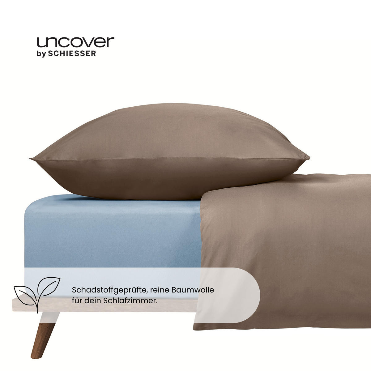 SPANNBETTLAKEN New Jersey - Edeljersey - 100 x 200 cm - Hellblau - Hellblau, Textil (100/200cm) - Uncover by Schiesser