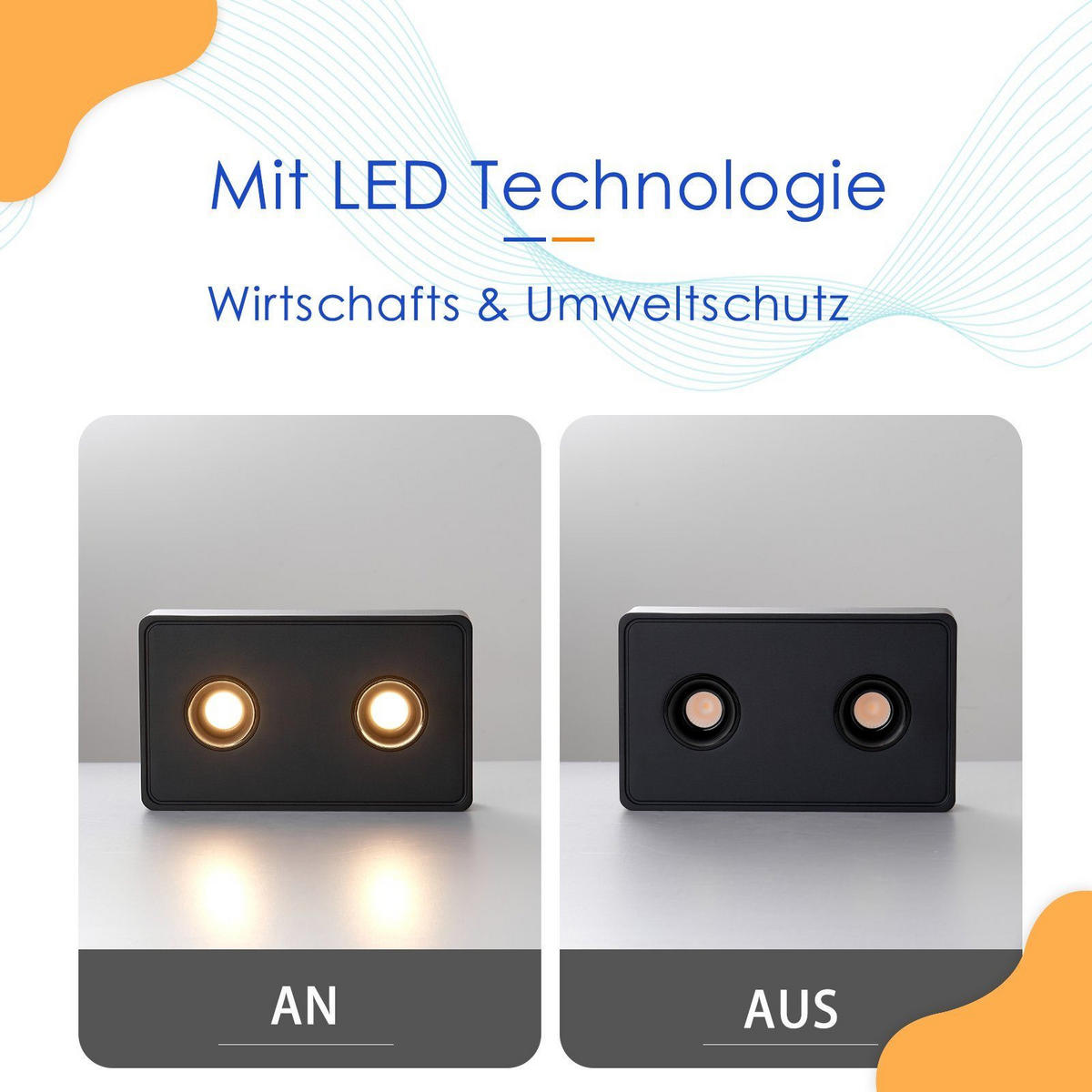 LED-DECKENLEUCHTE Traum 23/14/6 cm - Schwarz, Metall (23/14/6cm) - Nettlife