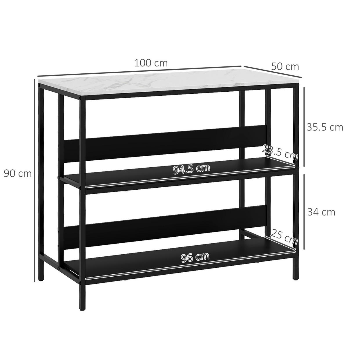 KÜCHENINSEL Schwarz 1 Stück - Schwarz, Holzwerkstoff (50/90/100cm) - GiPP