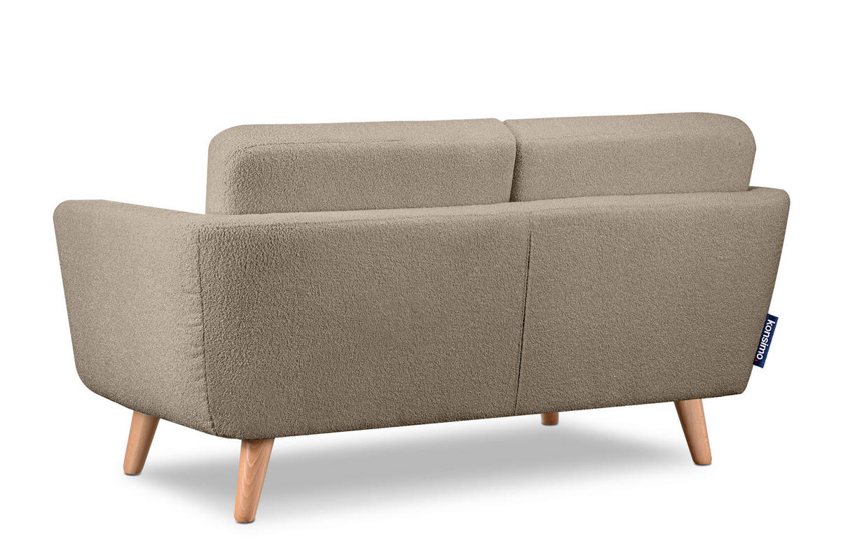 SOFA TAGIO mit Armlehnen, Braun - Braun, Buchenholz/Textil (153/80/84cm) - KONSIMO®