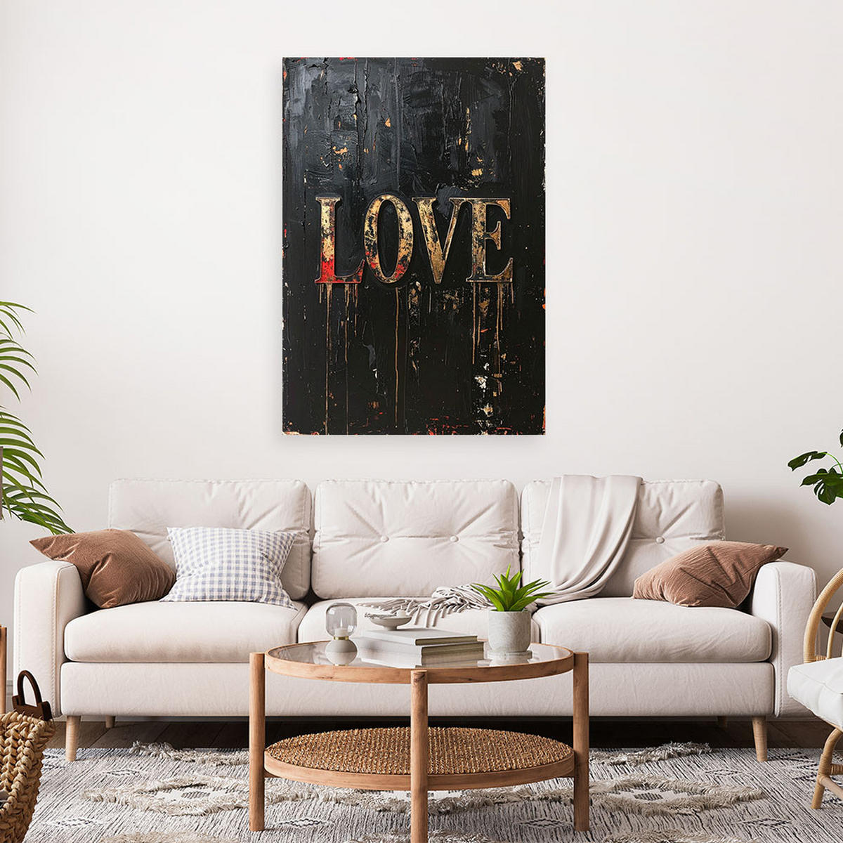 LEINWANDBILD Inschriften und Zitate 70x100cm - Schwarz, Textil (70/100cm) - Feeby