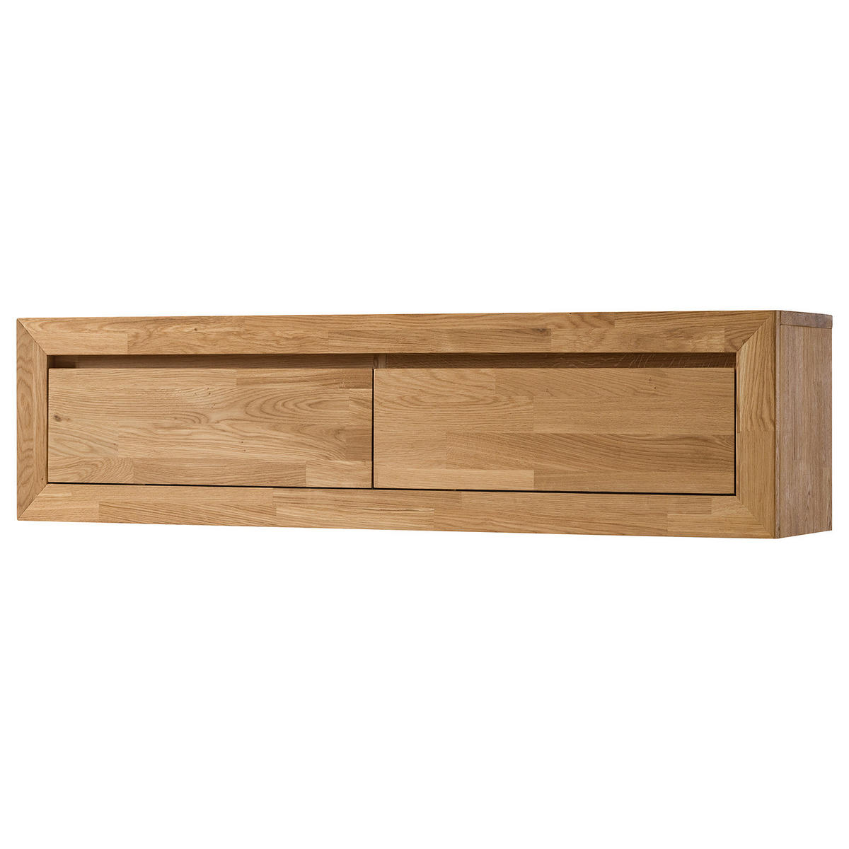 HÄNGEKOMMODE - Eiche massiv - Eichefarben, Holz (120/30/25cm) - home24