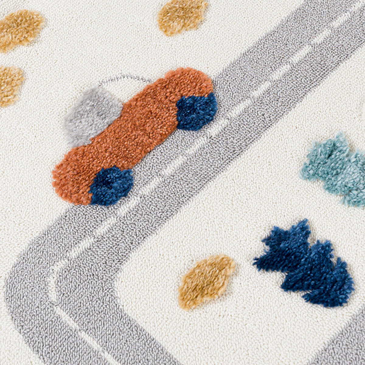 KINDERTEPPICH Beige Auto, Straßen - Mittelflor Rechteckig Weich 160 x 230 cm - Beige/Multicolor, Textil (160/230cm) - Mazovia