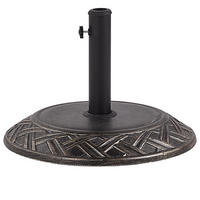 SONNENSCHIRMSTÄNDER braun rund 50 cm Capaci - Braun, Stein (50/50cm) - Beliani
