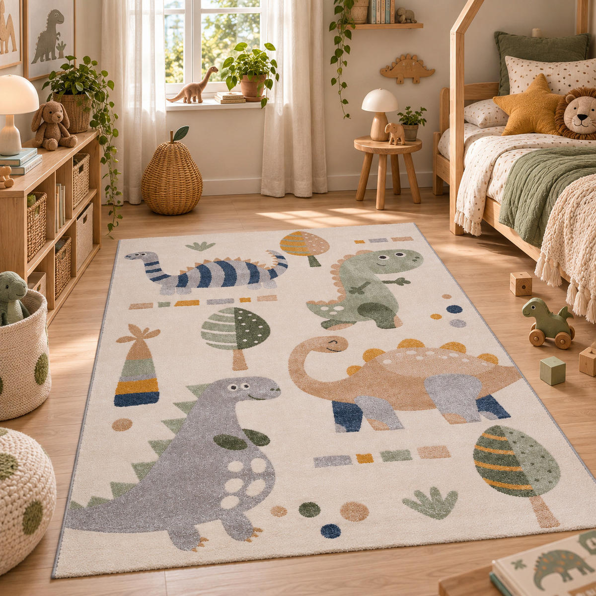 KINDER TEPPICH MAUI KIDS DINOS - Multicolor, Textil (140/200cm) - Pergamon