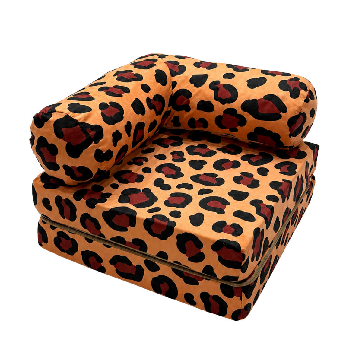 MODULARES Kindersofa Leopard – weiches Spielsofa zum Spielen und Entspannen - Schwarz, Textil (142/25/71cm) - Bees & Blooms