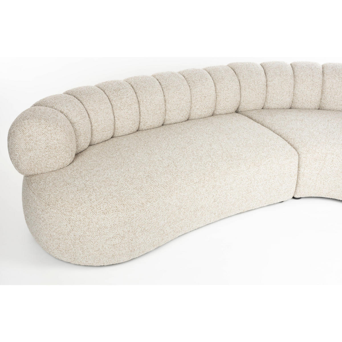 ECKSOFA 7-SITZER Duvane Beige - Beige, Kunststoff (286/286cm) - Dutchbone