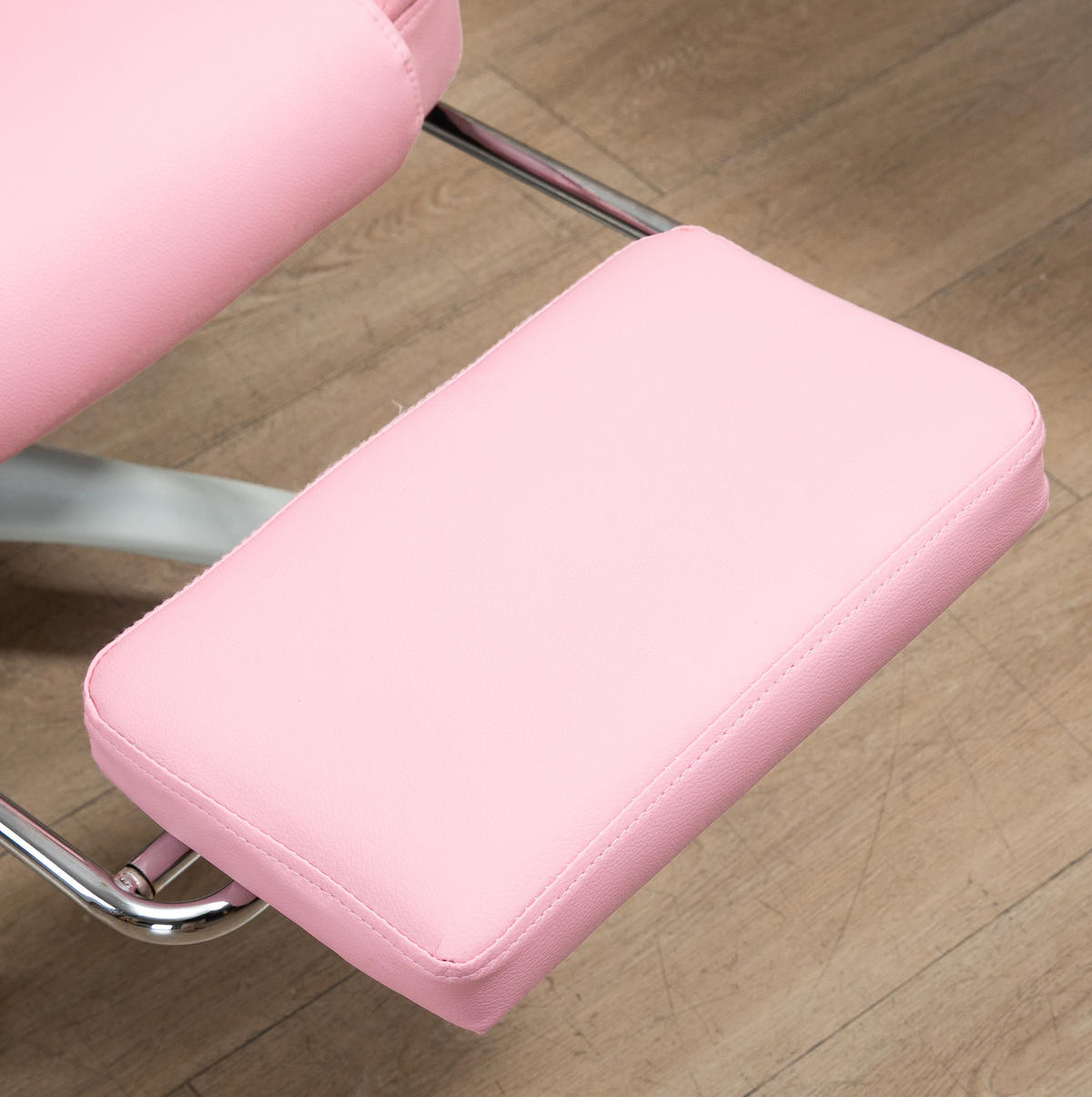 BÜROSTUHL in Rosa 68x65x116 cm mit Fußstütze und verstellbarer Rückenlehne - Rosa, Kunststoff (65/116/68cm) - IVMEU