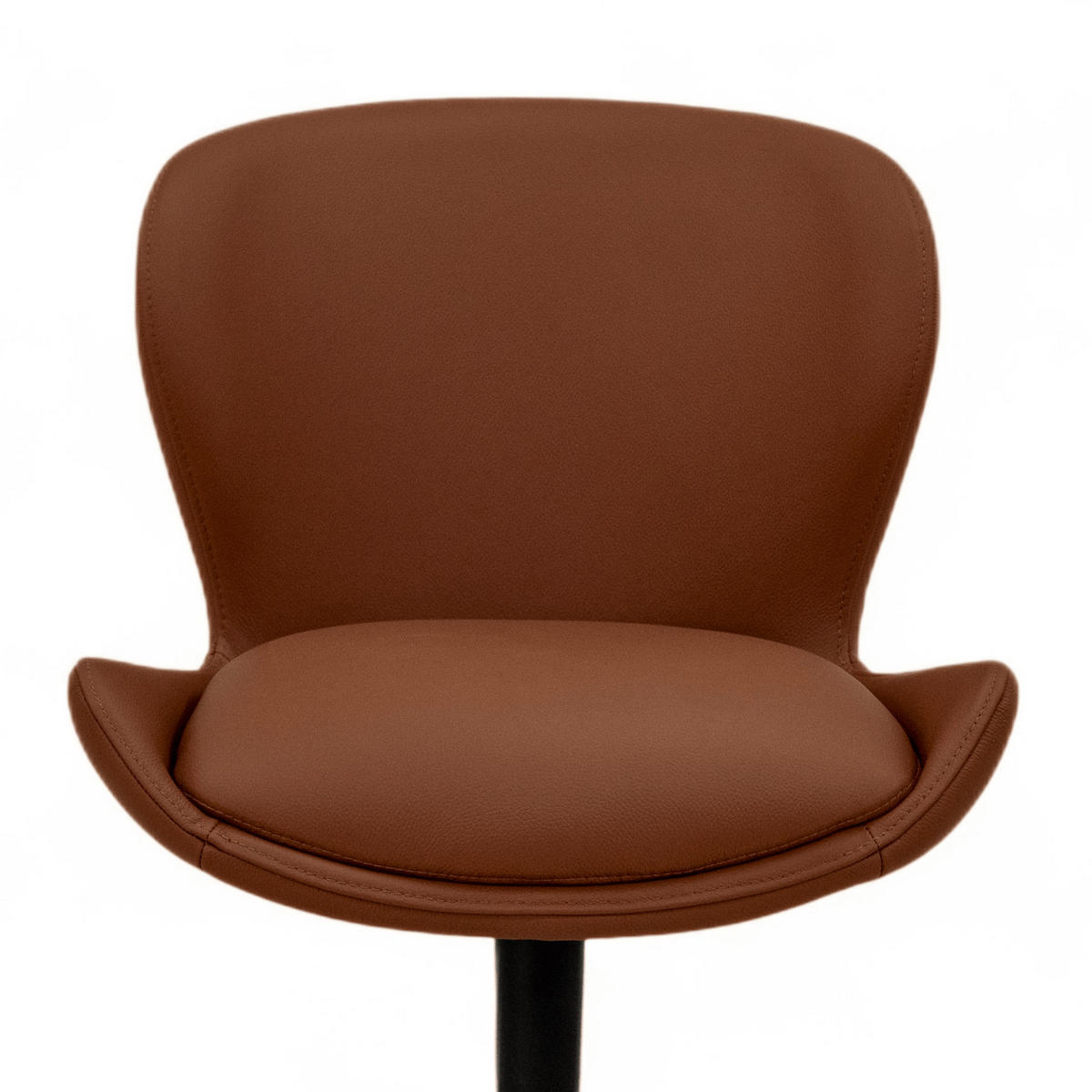 STUHL-SET 4 Stück in Echtleder Dunkelbraun - Schwarz/Braun, Leder/Metall (57/83/63cm) - Furnhouse