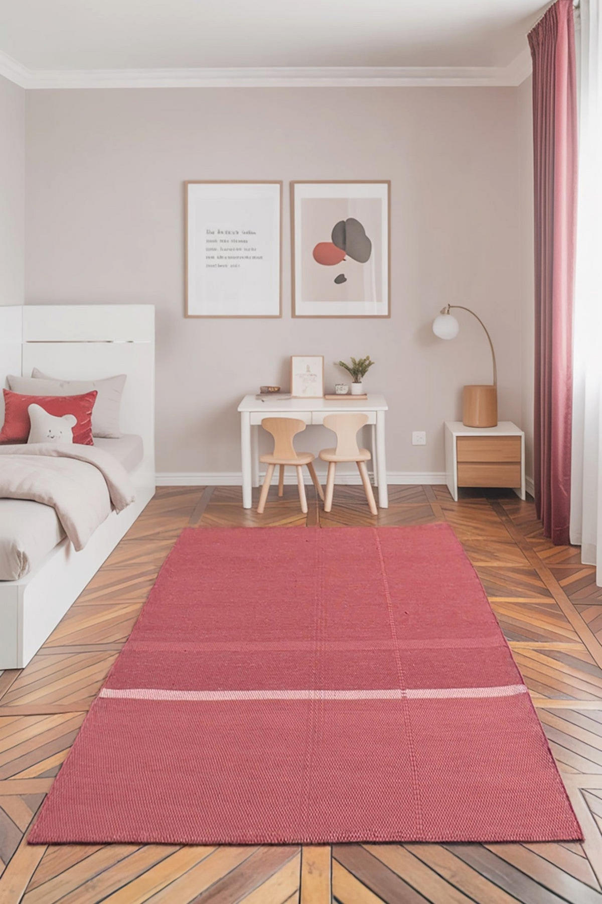 TEPPICH aus recycelten Fasern handgewebt rosa - Pink, Naturmaterialien (120/170cm) - AFK Living