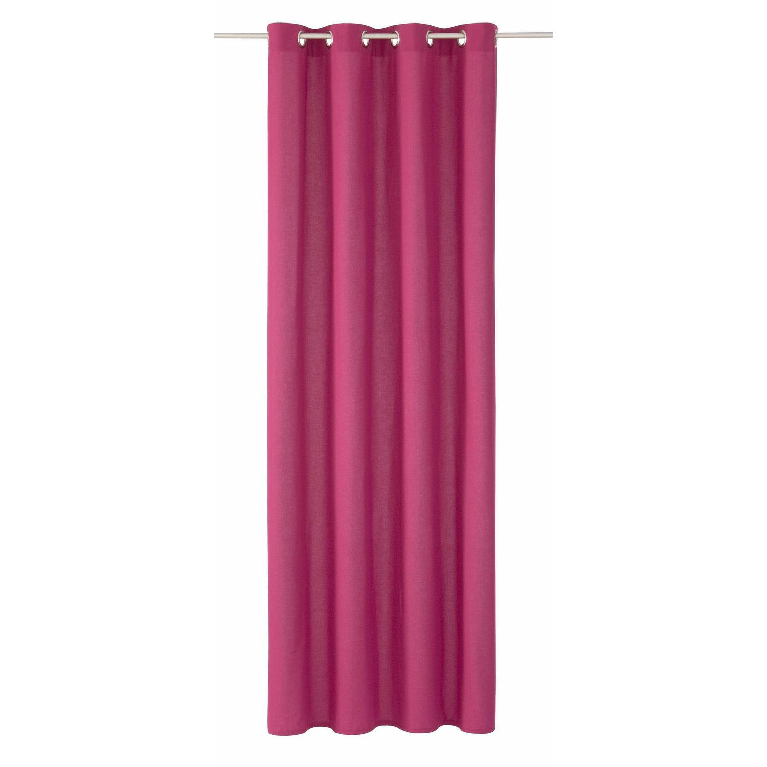 ÖSENVORHANG DOVE Blickdicht - Magenta, Textil (140/0.5/245cm) - Tom Tailor