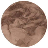 FELLTEPPICH LUXUS SUPER SOFT PLUSH RUND - Braun, Textil (160/160cm) - Pergamon