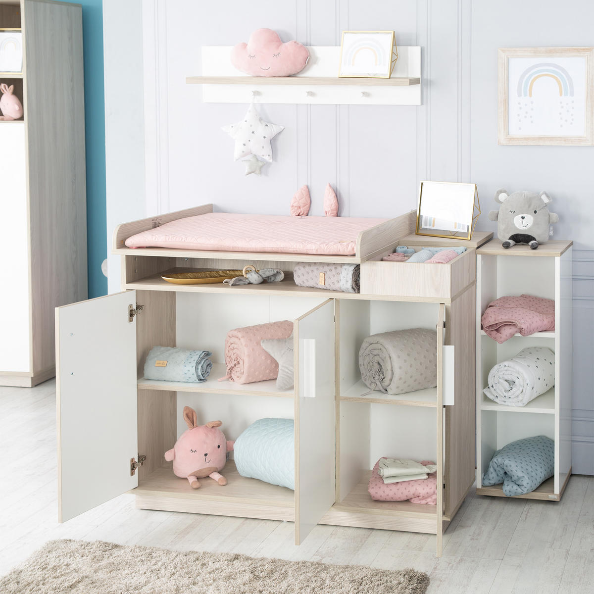 WICKELKOMMODE Olaf - Weiß, Holz/Holzwerkstoff (117.5/101.5/77cm) - Roba