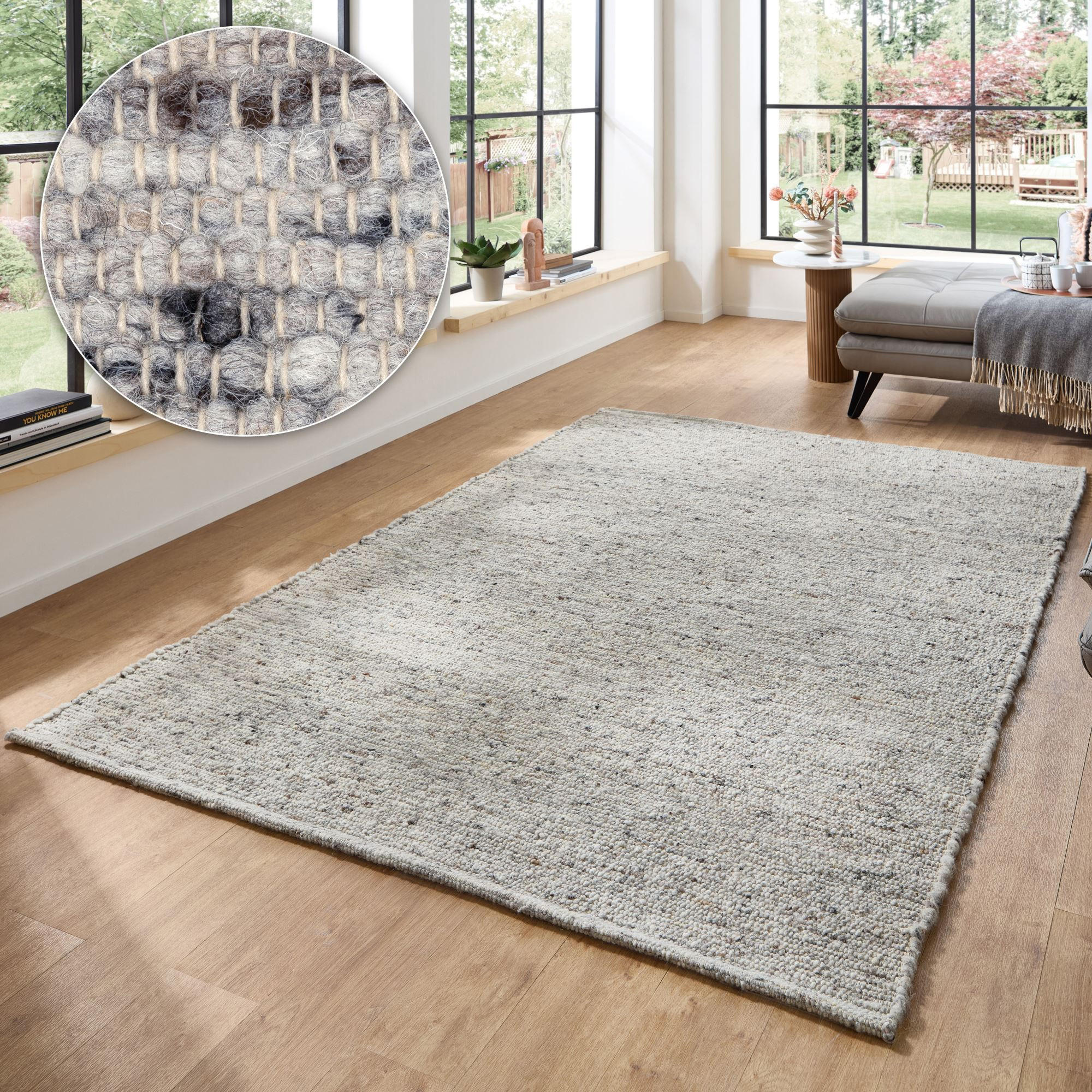 HANDWEBTEPPICH Anden 200x250 cm - Dunkelgrau, Textil (200/250cm) - Rug and Roll