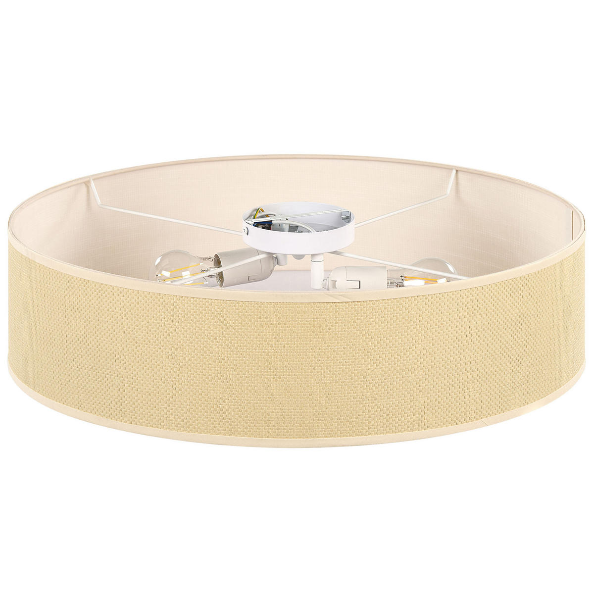 DECKENLEUCHTE Magno 60/60/15 cm - Naturfarben, Kunststoff (60/60/15cm) - Beliani