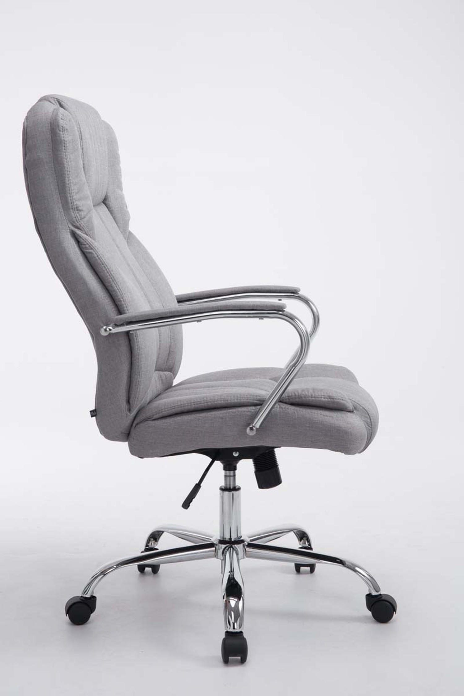 Thumbnail - TPFLiving Bürostuhl, Grau, Textil, 62x125x70 cm, Arbeitszimmer, Bürostühle, Drehstühle