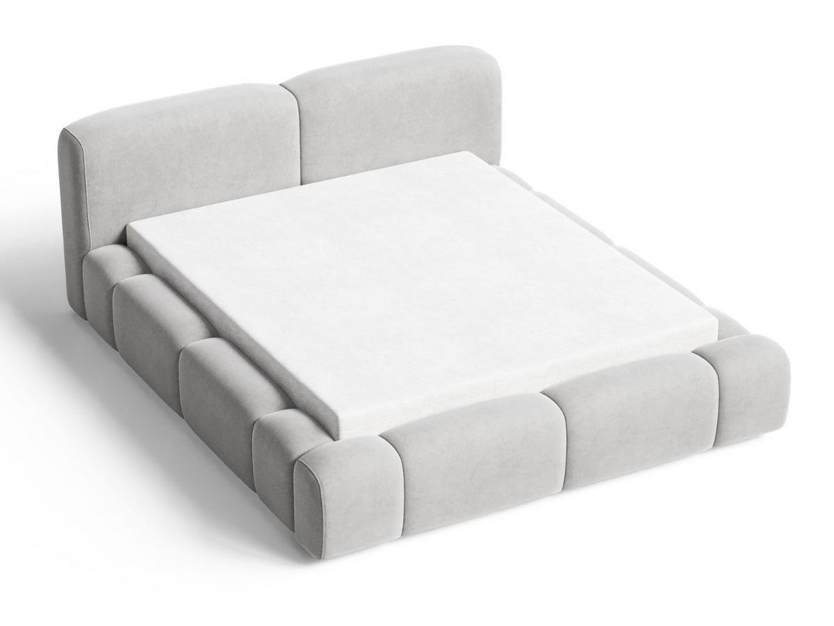 POLSTERBETT Aubi 180x200 Grau - Grau, Textil (180/200cm) - Graingold