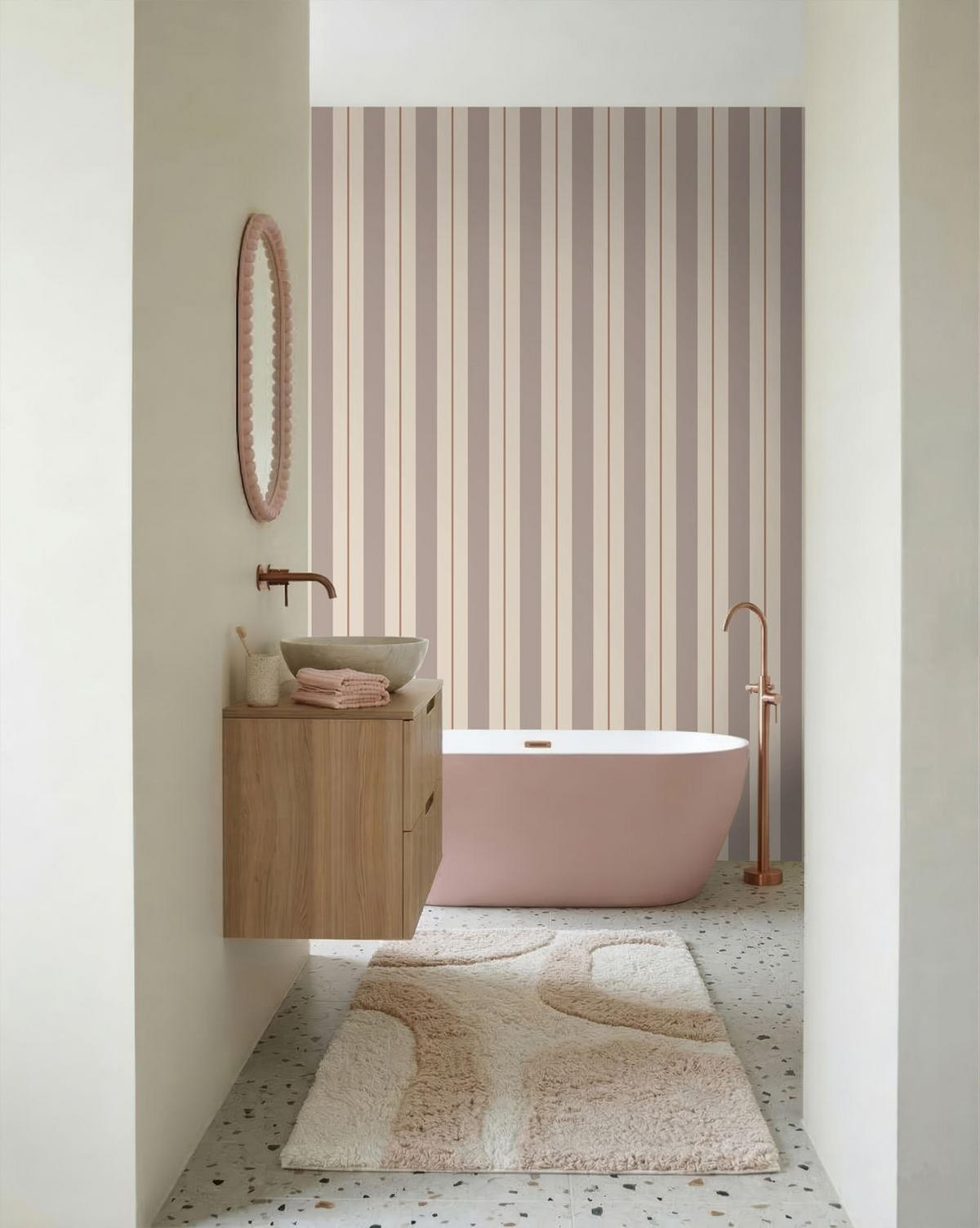 TAPETE Streifen 50 x 900 cm - Beige, Papier (50/0.1cm) - ESTAhome