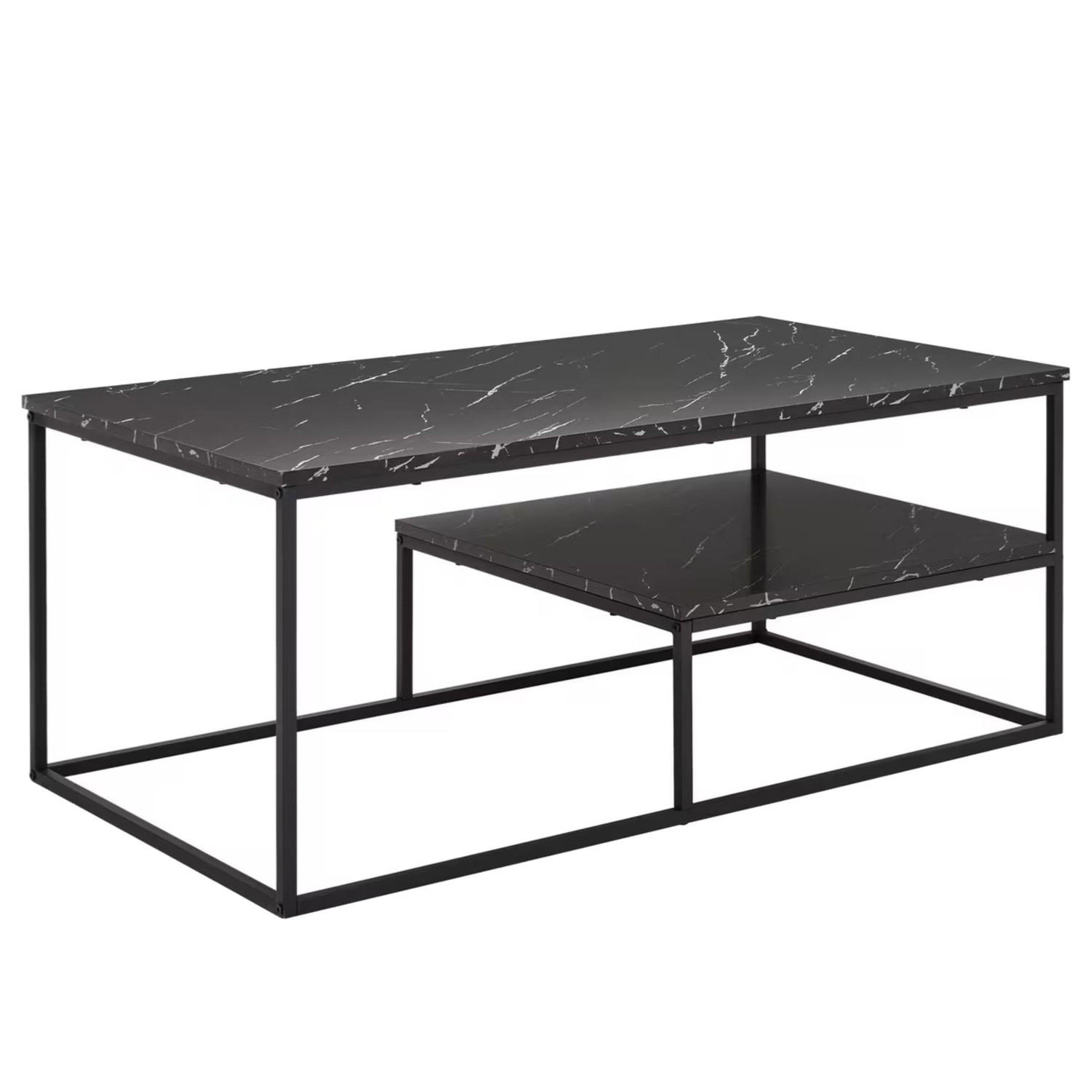 COUCHTISCH - Schwarz, Holzwerkstoff/Metall (60/110/45cm) - home24