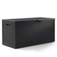 GARTENBOX 340L Schwarz - Schwarz, Kunststoff (119/58.8/51.7cm) - Akord