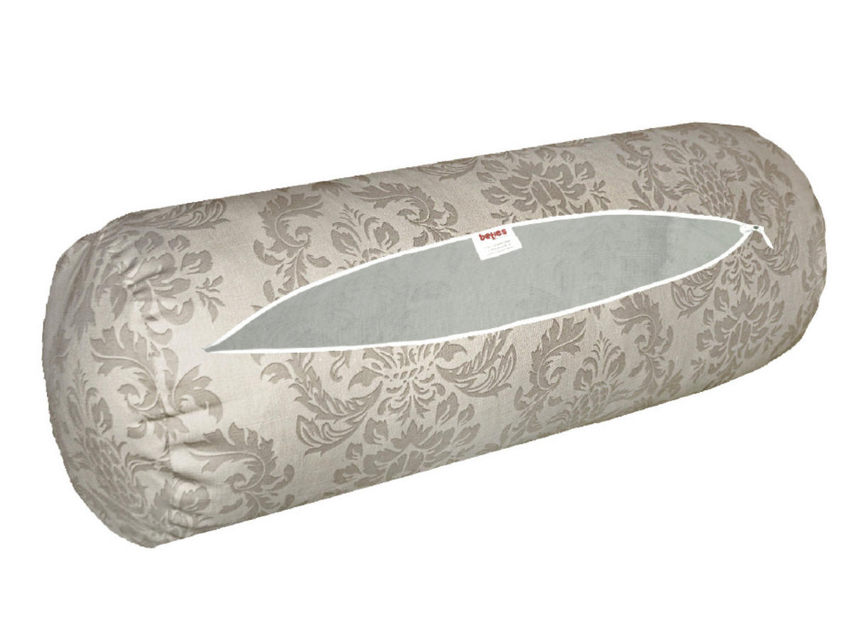 XL-NACKENROLLENHÜLLE Epoche linen-taupe 25/70 cm - Ecru, Textil (25/70cm) - beties Heimtextil