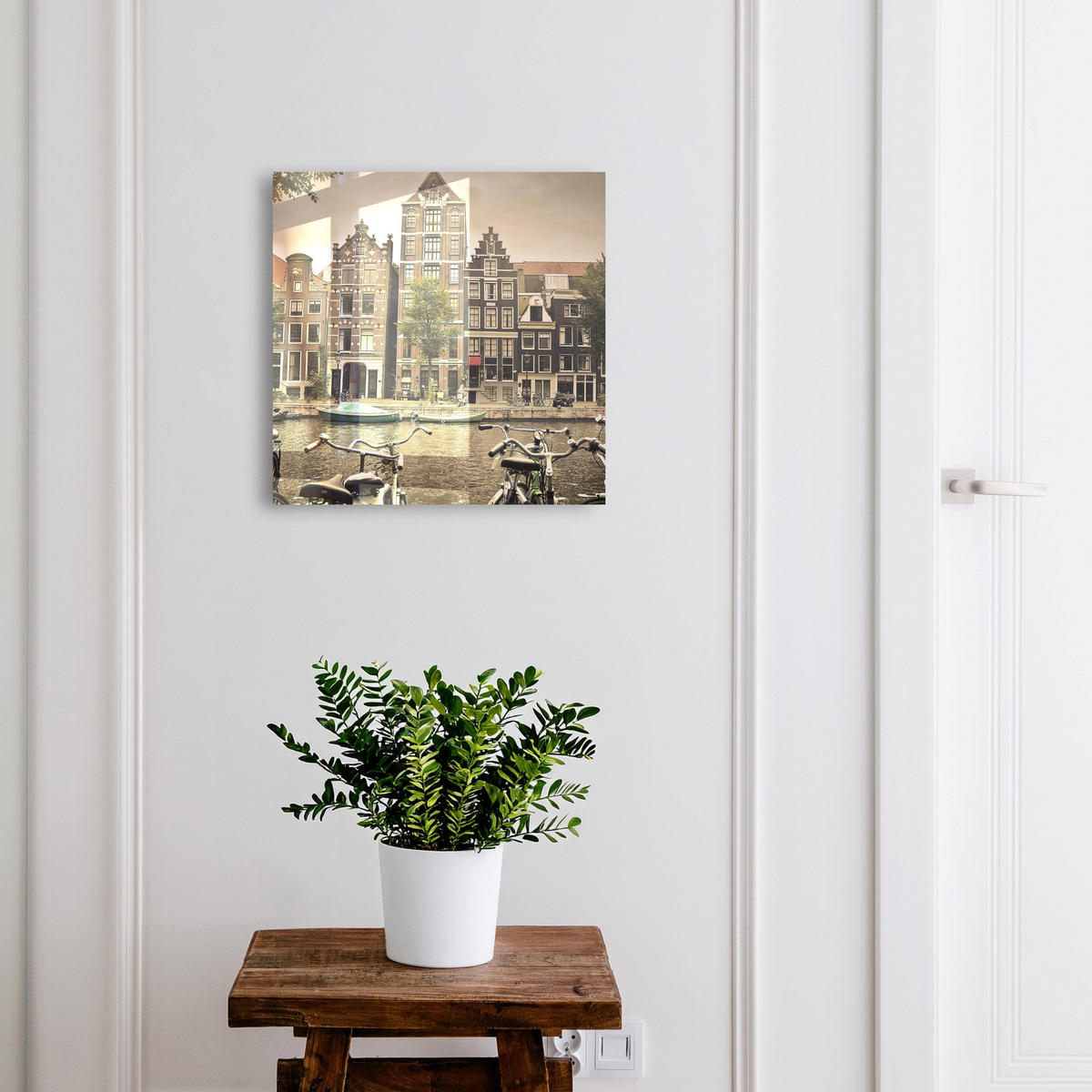 SCHLÜSSELBOX Schwarz 30x30 cm- Türöffnung nach rechts - Stadtfrieden - Braun, Metall (30/30/5cm) - TULUP