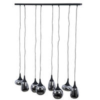 HÄNGELEUCHTE Metall Rauchoptik Grau - Grau, Glas (115/34/150cm)