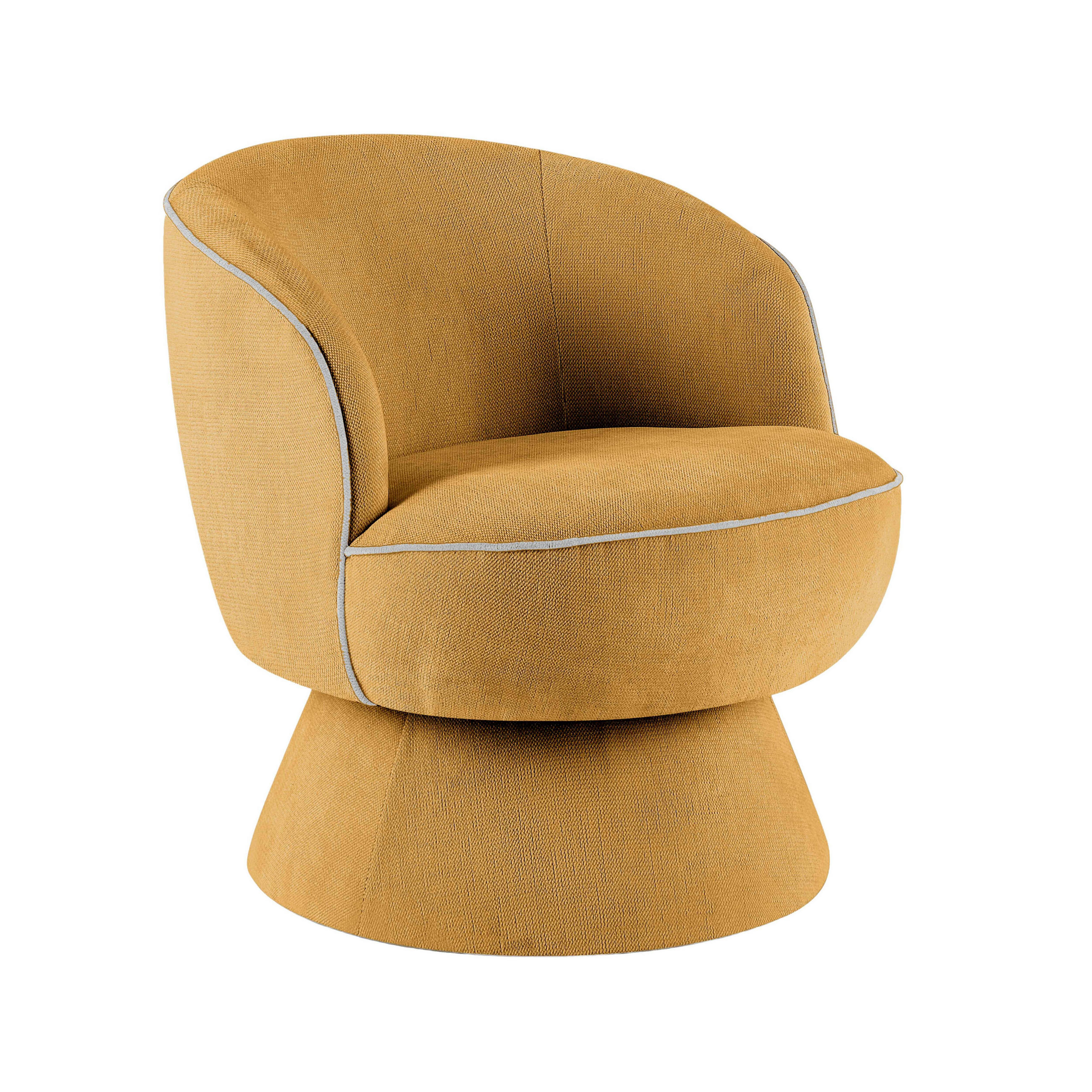 SESSEL, Gelb - Gelb, Holz/Textil (66/71/80cm) - Oviala