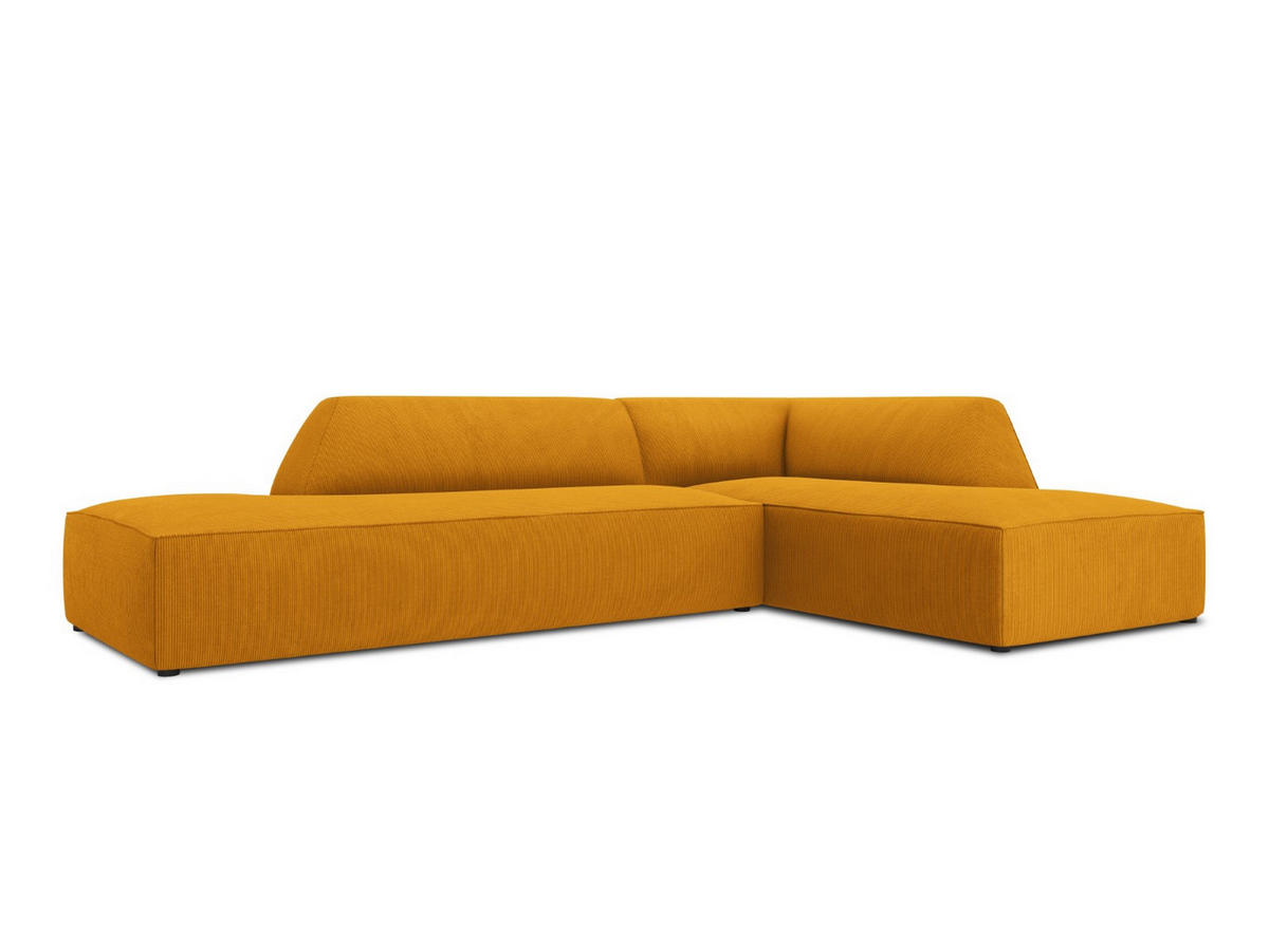ECKSOFA rechts Ruby aus Cord gelb 4 Sitzplätze - Gelb, Textil (180/273cm) - Micadoni
