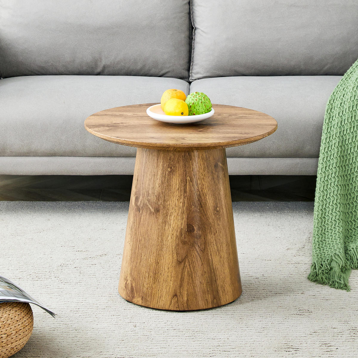 BEISTELLTISCH 50/50/48 cm vielseitig einsetzbar mit robuster MDF-Platte in Holzoptik, Holzfarben - Naturfarben, Holzwerkstoff (50/50/48cm) - Modfu