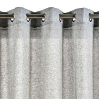 VORHANG MIT ÖSEN – lichtdurchlässig Grau, 140X300 - Grau, Kunststoff (140/300cm) - STORESDECO