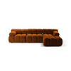ECKSOFA modular rechts Bellis aus Boucle ziegelrot 4 Sitzplätze - Orange, Textil (155/282cm) - Micadoni