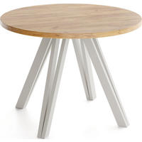 ESSTISCH Ravero runder ausziehbarer, Eiche Braun 100/100/77 cm - Kaschmir/Eiche Wotan, Holz/Holzwerkstoff (100/100/77cm) - WFL GROUP