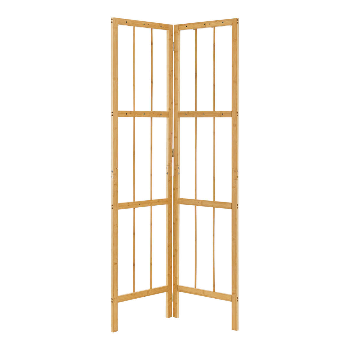 ECKGARDEROBE Hyllestad - Naturfarben, Naturmaterialien (92/165.5/8cm) - [en.casa]