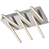 LED DECKENLEUCHTE FUEGO Silber Kristall - Silberfarben, Metall (48/38/12cm) - Globo Lighting