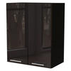 KÜCHENHÄNGESCHRANK Essen W3/60 Schwarz Hochglanz / Schwarz Matt 60 / 32,5 / 72cm - Schwarz Hochglanz/Schwarz, Holz/Holzwerkstoff (60/72/32.5cm) - Feldmann-Wohnen