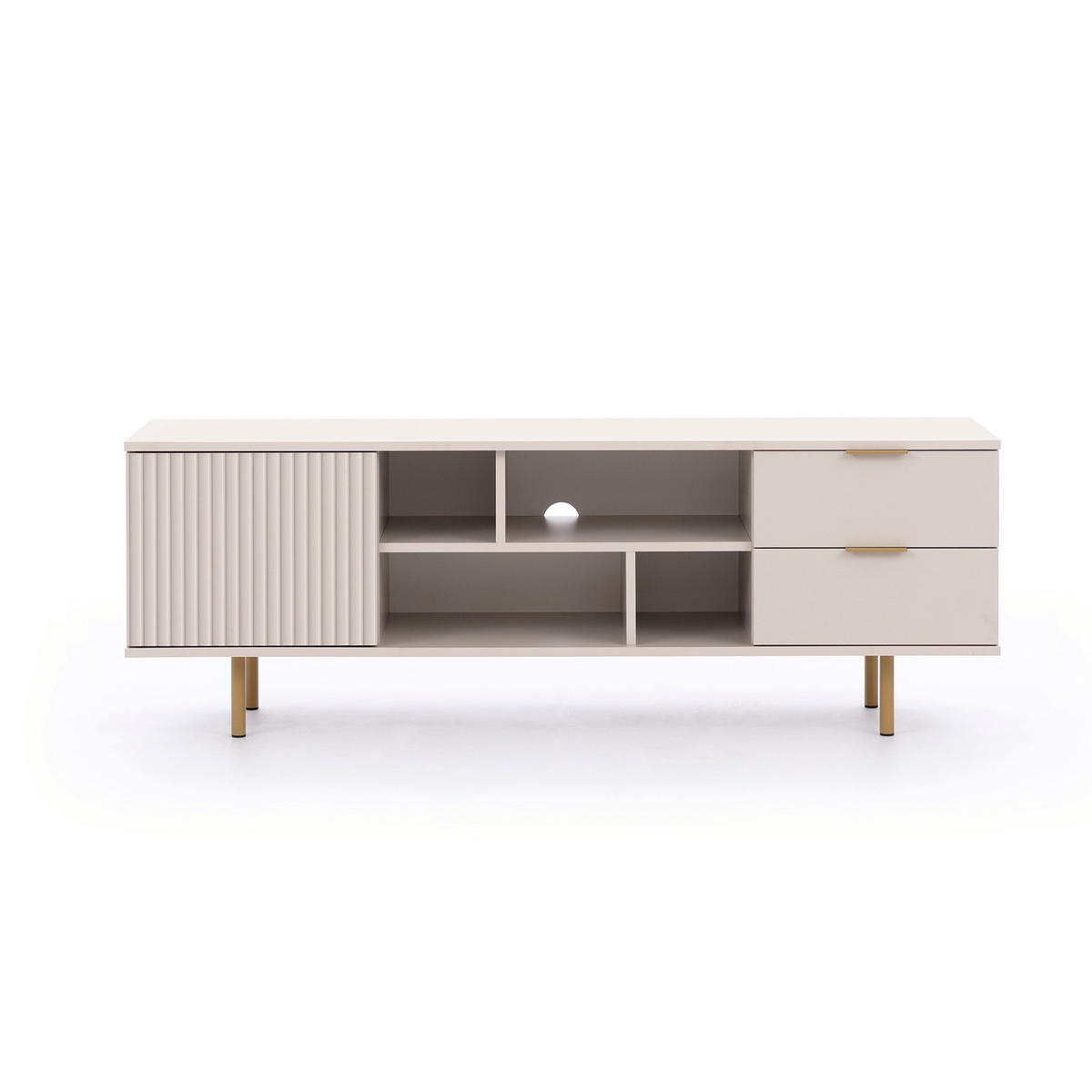 TV-SCHRANK Bianco 150 Kaschmir - Kaschmir, Holzwerkstoff (150/52/41cm) - Bettso