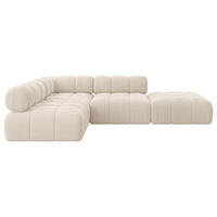 ECKSOFA modulares Sofa Favio-L1 - 285x190x70 cm Beige Cord - Beige, Holzwerkstoff/Textil (285/190cm) - ALTDECOR