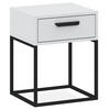 NACHTTISCH RECTUS Nachtschrank, Modern - Schwarz/Weiß, Holzwerkstoff (40/52/39cm) - KONSIMO®