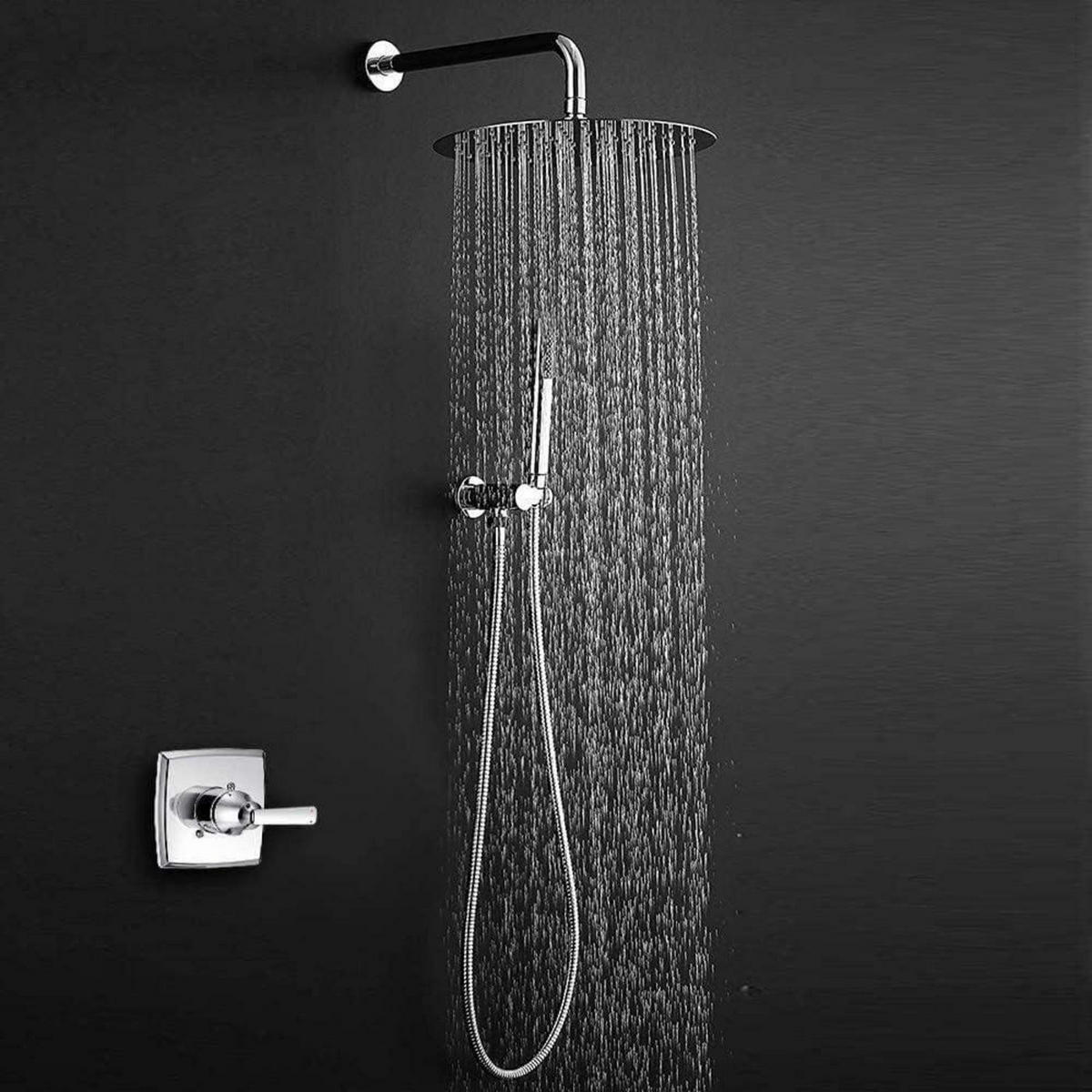 REGENBRAUSE 20 cm Rund Chrom - Silberfarben, Metall (20.3/12.7/0.2cm)