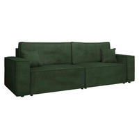 SCHLAFSOFA Karl Cord - Schwarz/Grün, Holz/Kunststoff (245/82/90cm) - MIRJAN24