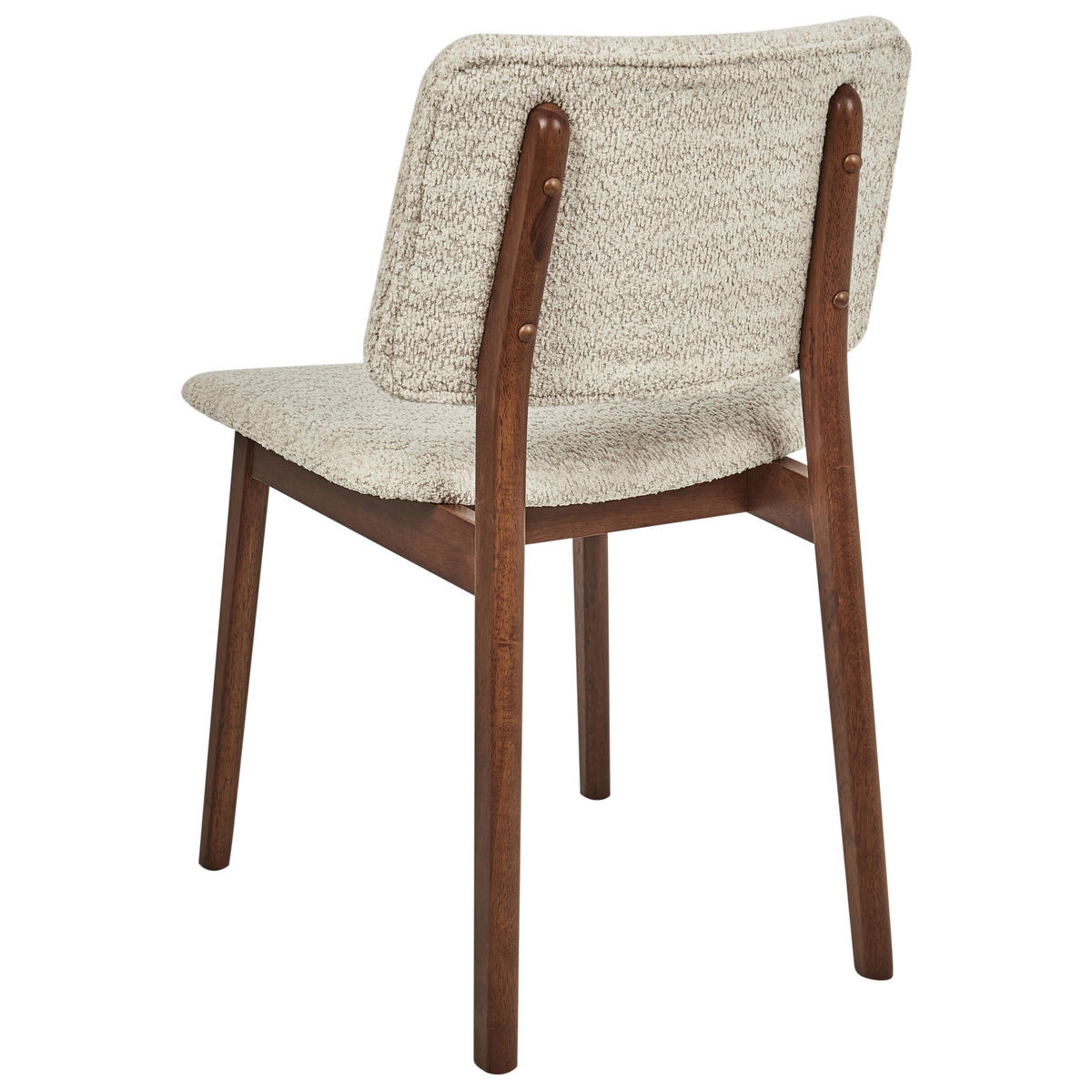 ESSZIMMERSTUHL 2er-Set Dunkelbraun Blane - Dunkelbraun/Beige, Holz (48/79/53cm) - Beliani