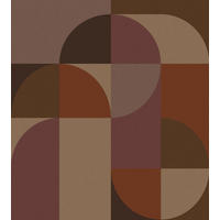 FOTOTAPETE Kreise im Bauhaus-Stil 2.5 x 2.79 m - Multicolor, Papier (250/279cm) - ESTAhome