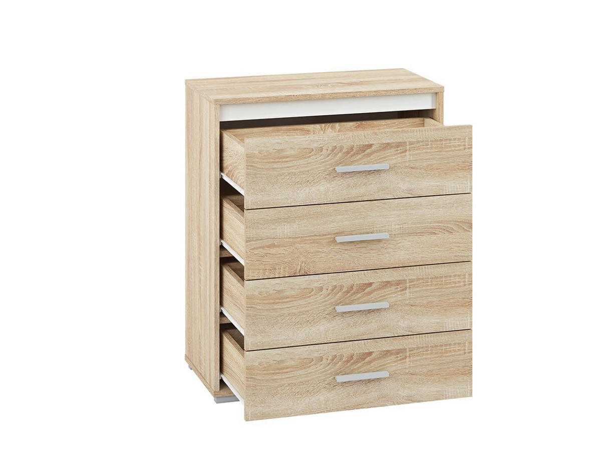 KOMMODE Avo Sonoma Eiche, Absetzung austauschbar 69 / 34 / 85cm - Braun, Holz/Holzwerkstoff (69/85/34cm) - Feldmann-Wohnen