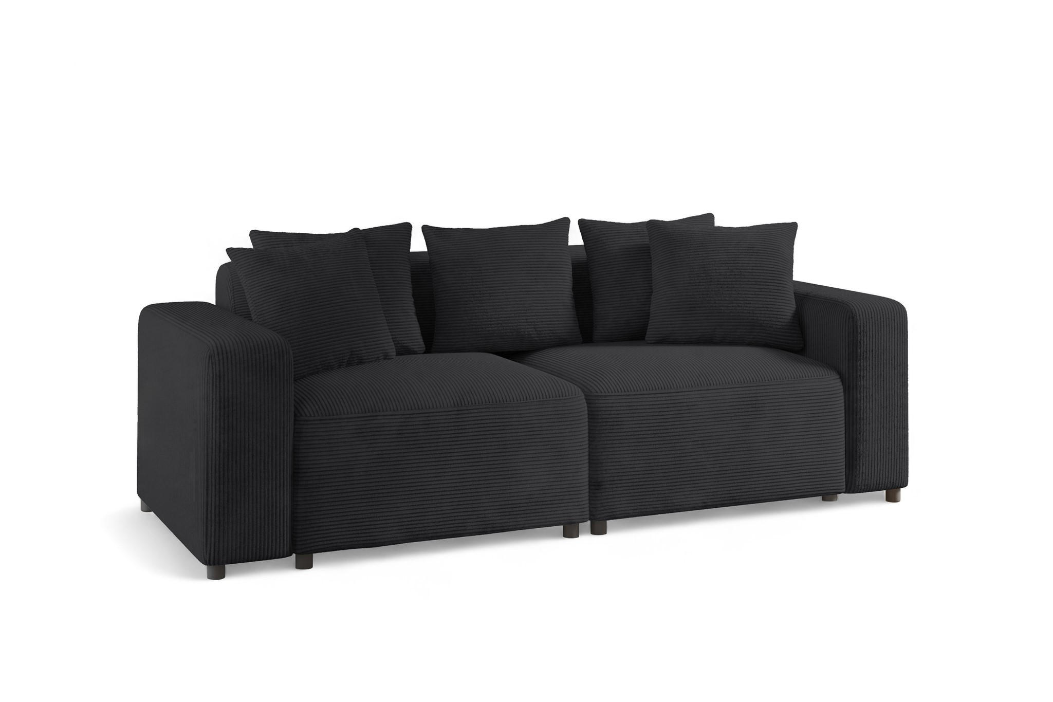 SOFA Megan 2-sitzer In Poso - Anthrazit, Holzwerkstoff/Textil (236/75/98cm) - Fun Möbel
