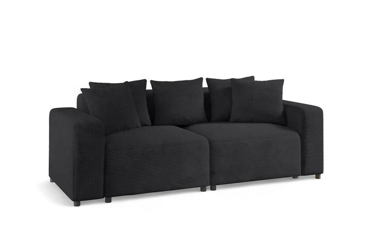 SOFA Megan 2-sitzer In Poso - Anthrazit, Holzwerkstoff/Textil (236/75/98cm) - Fun Möbel
