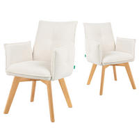 ARMLEHNSTUHL Mika-Tom - Honigeiche/Creme, Eichenholz/Holz (60/88/63cm) - DUBI Möbel