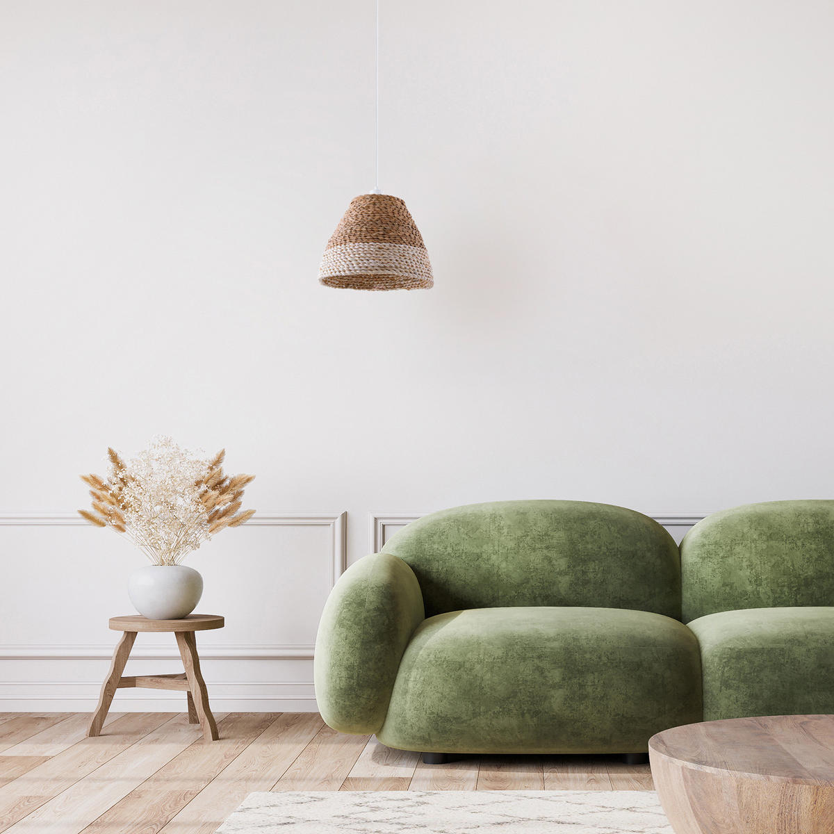 PENDELLEUCHTE Hugo Pd1 Basto - Weiß, Metall (25/25/24.5cm) - Paco Home