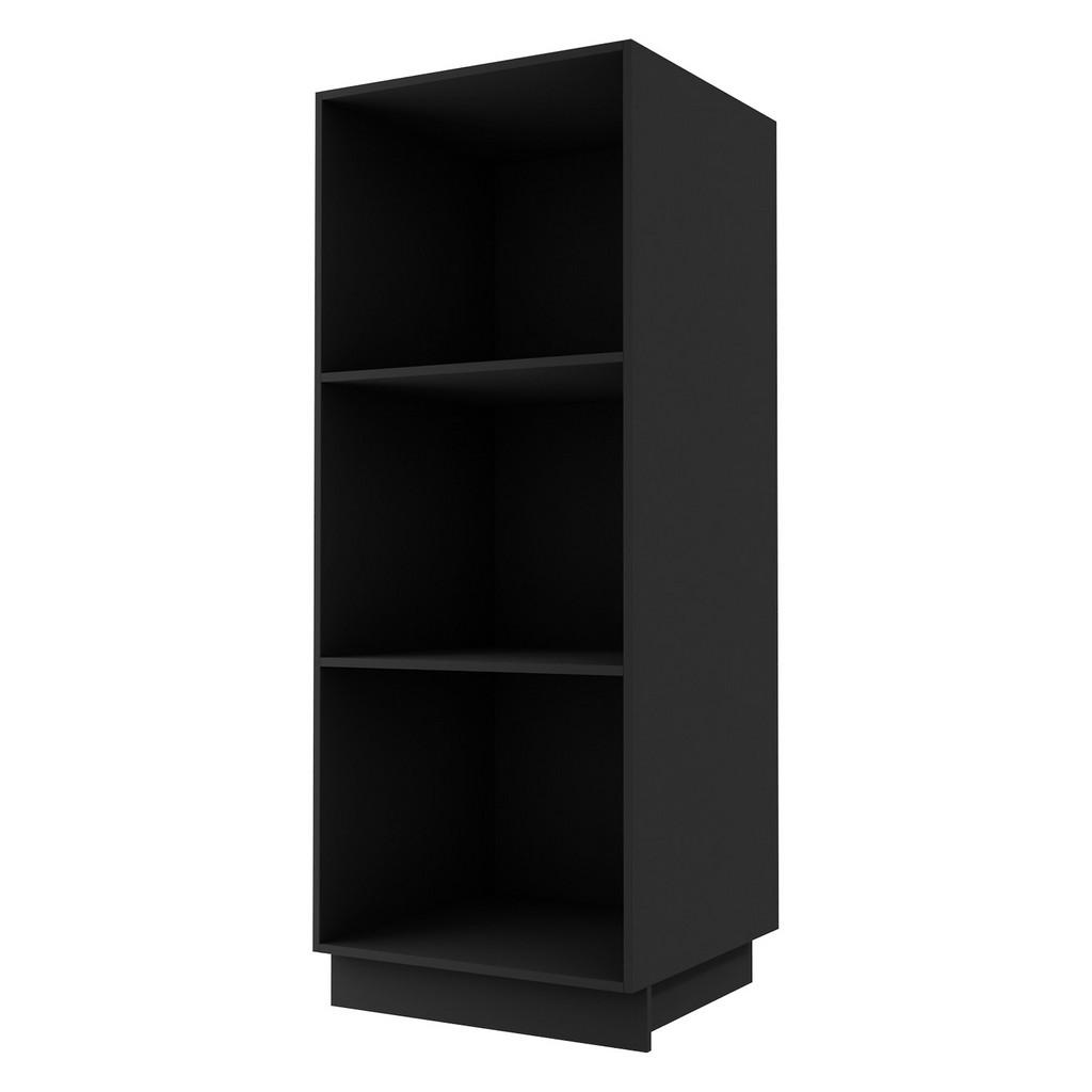 Thumbnail - Feldmann-Wohnen Geschirrschrank, Graphit, Schwarz, Metall, 3 Fächer, Rechteckig, 60x154x59 cm, Küchen, Küchenmöbel, Küch...