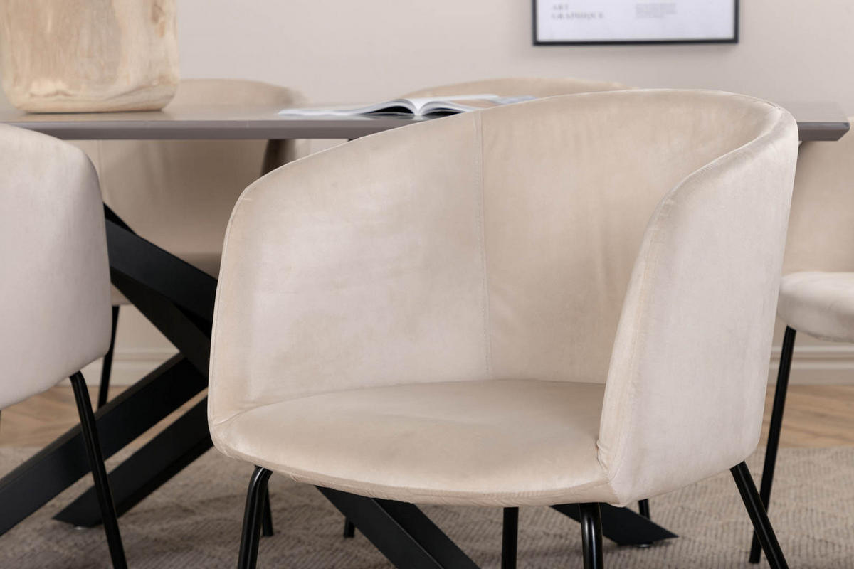TISCHGRUPPE Beige - Beige, Holzwerkstoff (90/76/190cm) - ebuy24